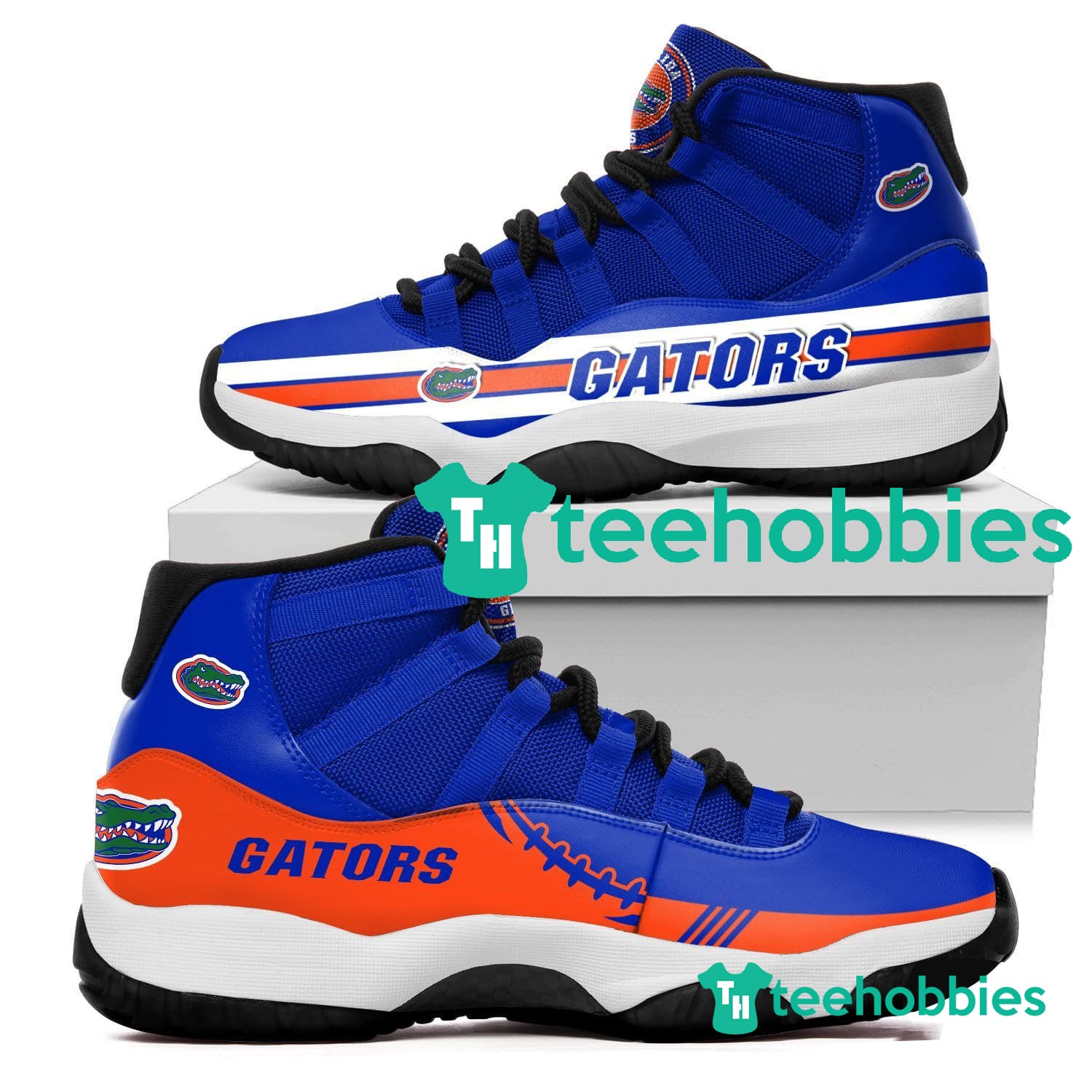 Florida Gators New Air Jordan 11 Sneakers Shoes Concord Bred Retro Design Men Women Product photo 1