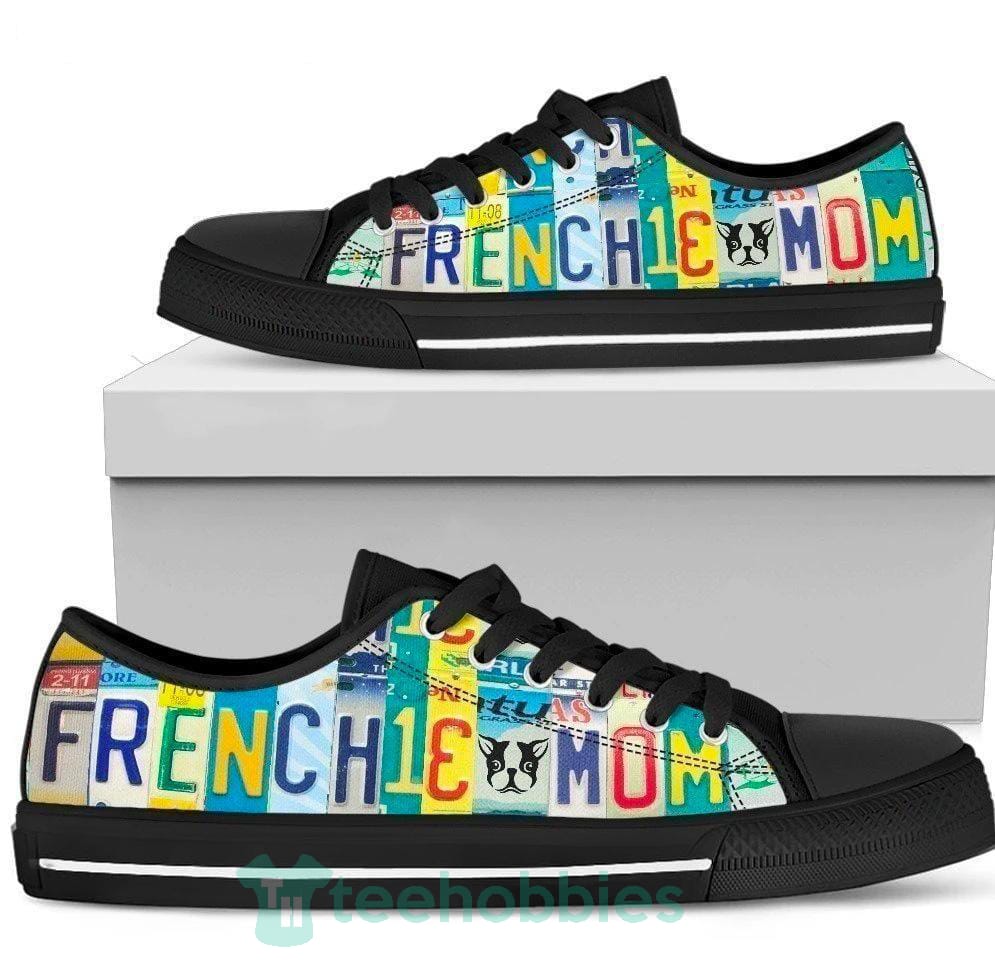 Frenchie Mom Low Top Shoes French Bulldog Mom