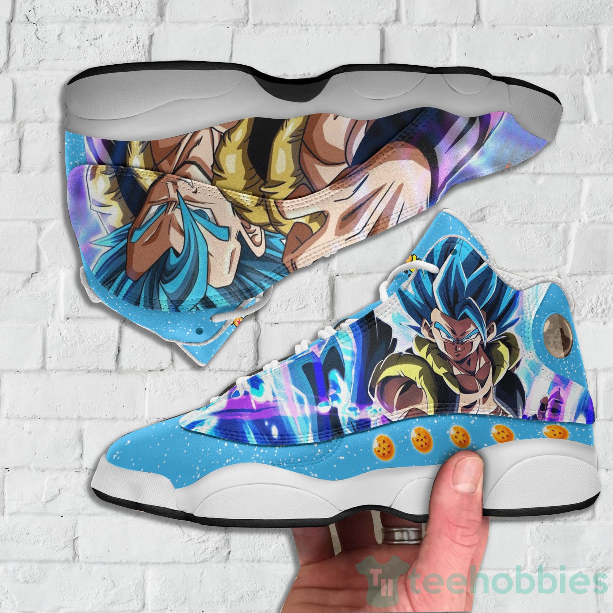 Gogeta Blue Custom Dragon Ball Anime Air Jordan 13 Shoes Product photo 2