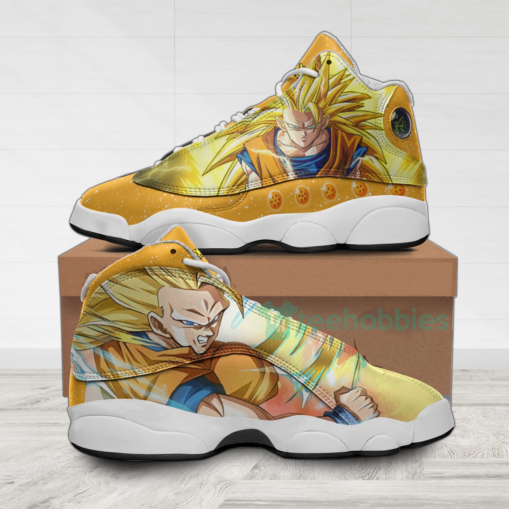 Goku Custom Super Saiyan 3 Dragon Ball Anime Air Jordan 13 Shoes Product photo 1