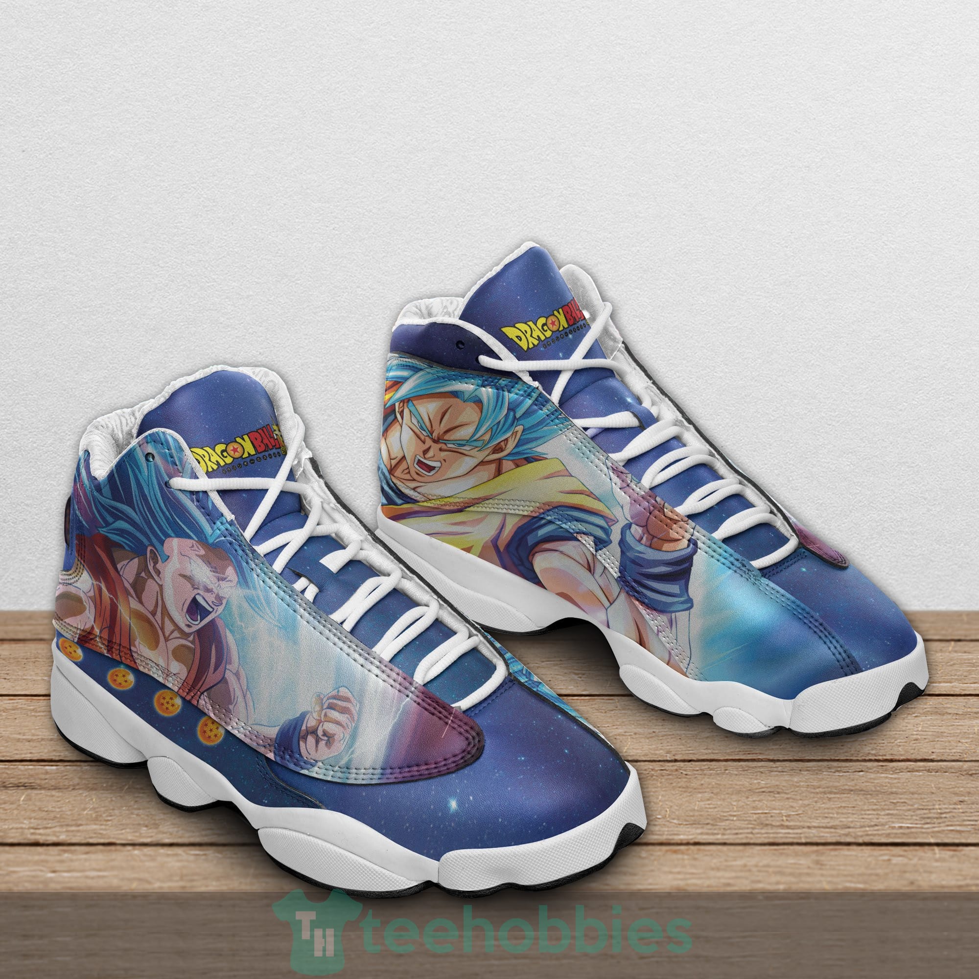 Goku Custom Super Saiyan Blue Dragon Ball Anime Air Jordan 13 Shoes Product photo 2