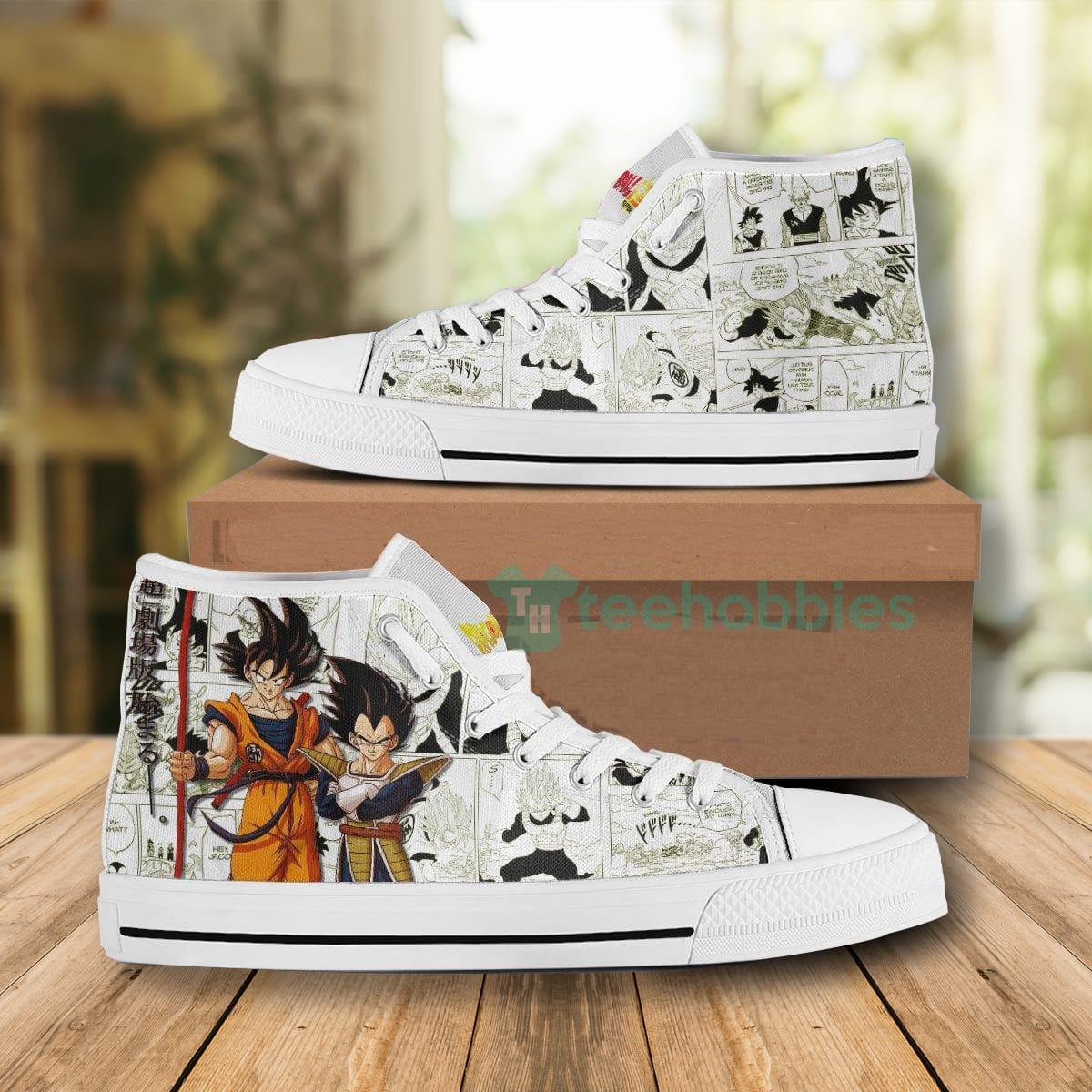 Goku x Vegeta High Top Canvas Shoes Custom Dragon Ball