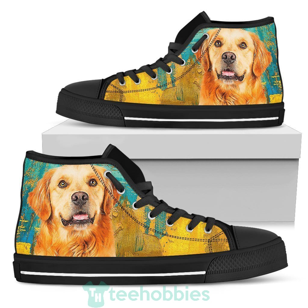 Golden Retriever Dog Sneakers Colorful High Top Shoes Product photo 2