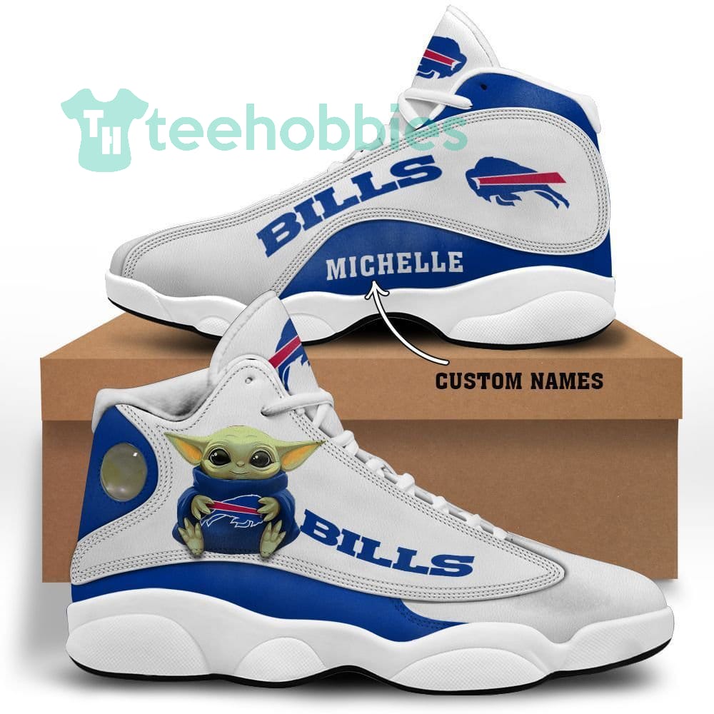 Grogu Baby Yoda Buffalo Bills Custom Name Air Jordan 13 Unisex Shoes Product photo 1