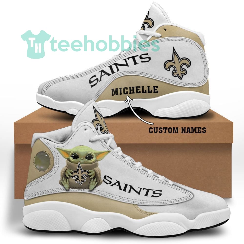 Grogu Baby Yoda New Orleans Saints Custom Name Air Jordan 13 Unisex Shoes