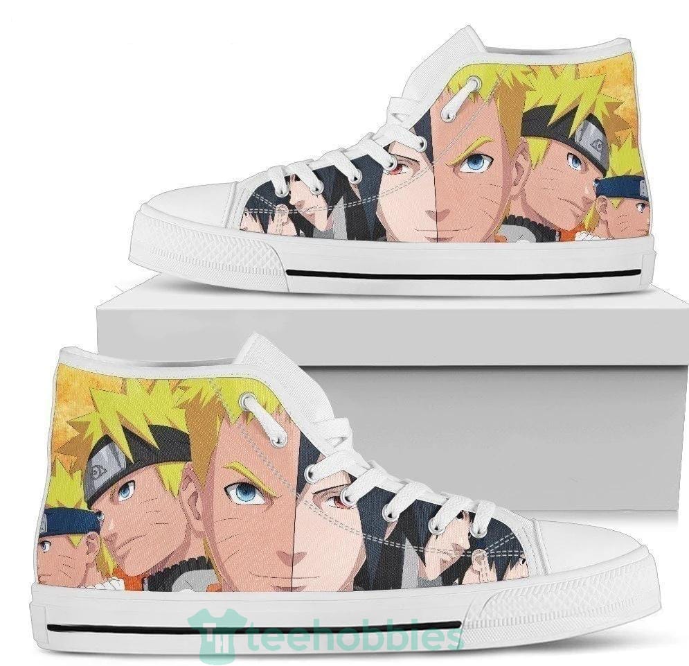 Half Naruto Half Sasuke High Top Shoes Fan Gift Product photo 2