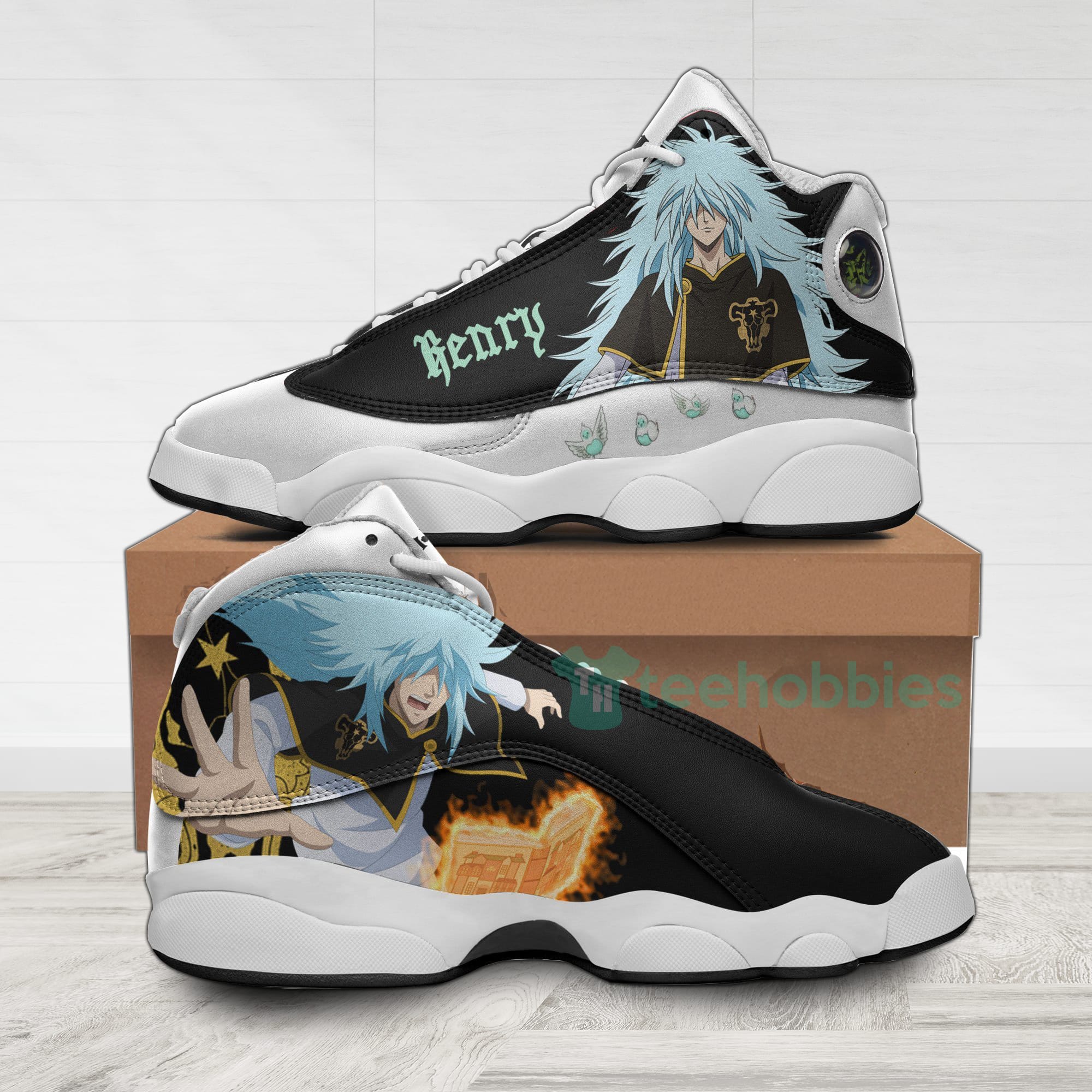 Henry Legolant Custom Black Clover Anime Air Jordan 13 Shoes