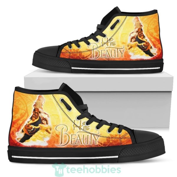 her beast his beauty high top shoes couple gift 2 7uKs9 600x600px Her Beast His Beauty High Top Shoes Couple Gift