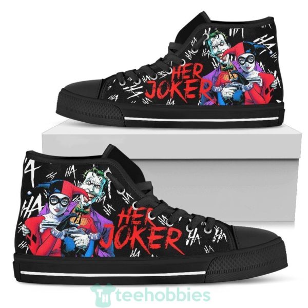 her joker his harley couple high top shoes gift 1 w8fvE 600x600px Her Joker His Harley Couple High Top Shoes Gift