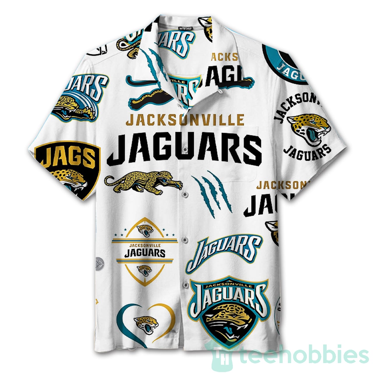 Jacksonville Jaguar Print Hawaiian Shirt Product photo 1