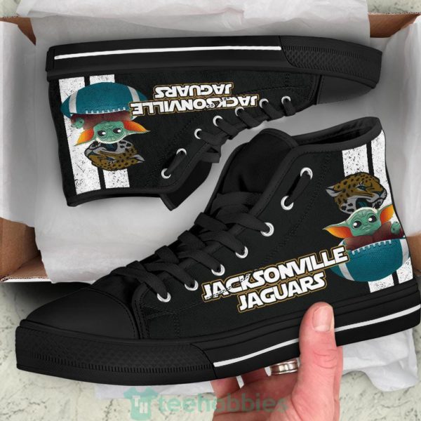 jacksonville jaguars baby yoda high top shoes 2 6oVS6 600x600px Jacksonville Jaguars Baby Yoda High Top Shoes