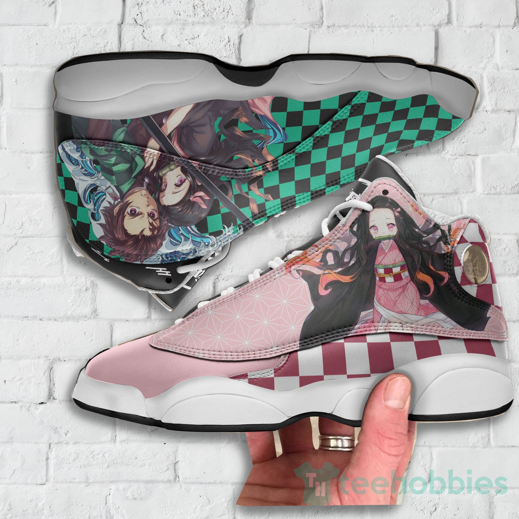 KnY Tanjiro x Nezuko Custom KNY Anime Air Jordan 13 Shoes Product photo 2