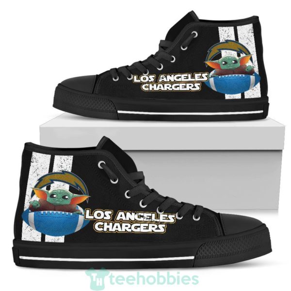 la chargers baby yoda high top shoes 1 oZO8q 600x600px LA Chargers Baby Yoda High Top Shoes