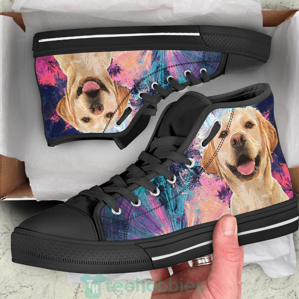 Labrador Dog Sneakers Colorful High Top Shoes Product photo 1