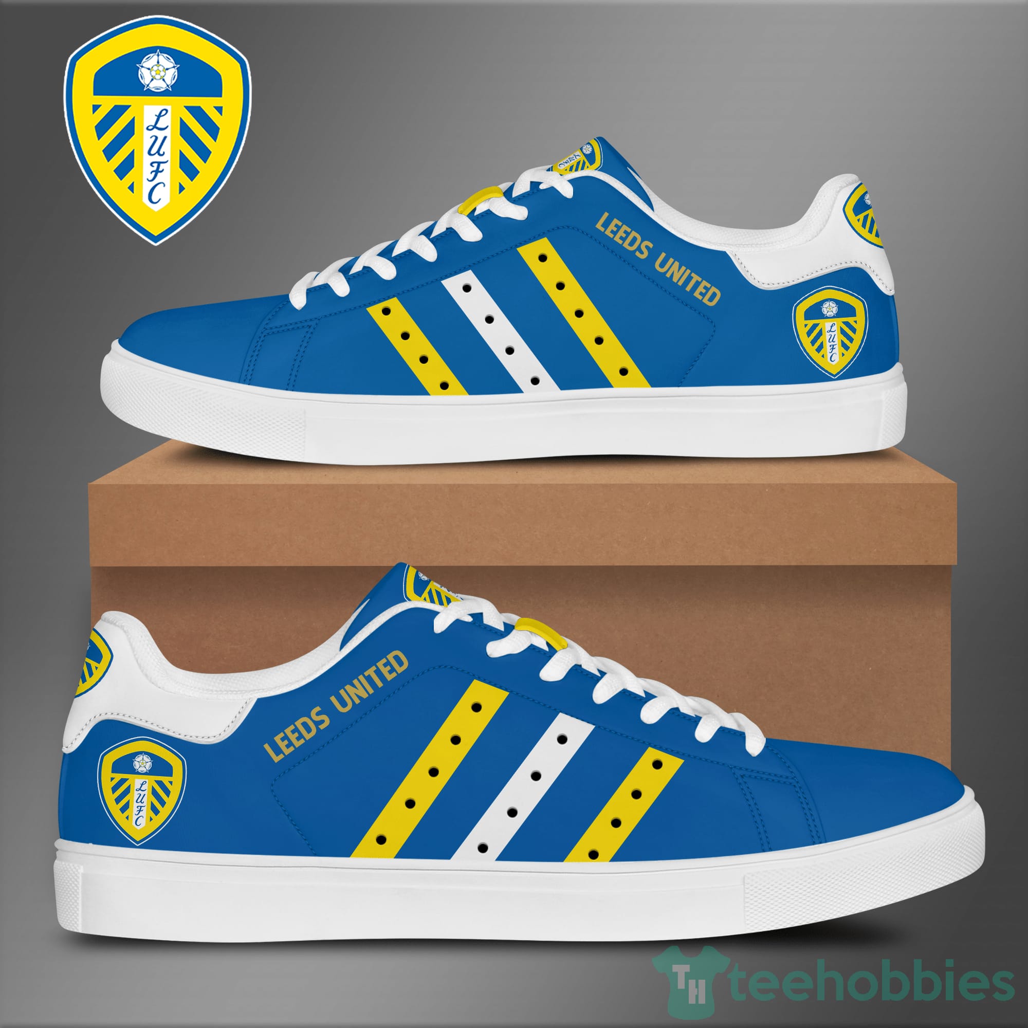 Leeds United Blue Low Top Skate Shoes Product photo 1
