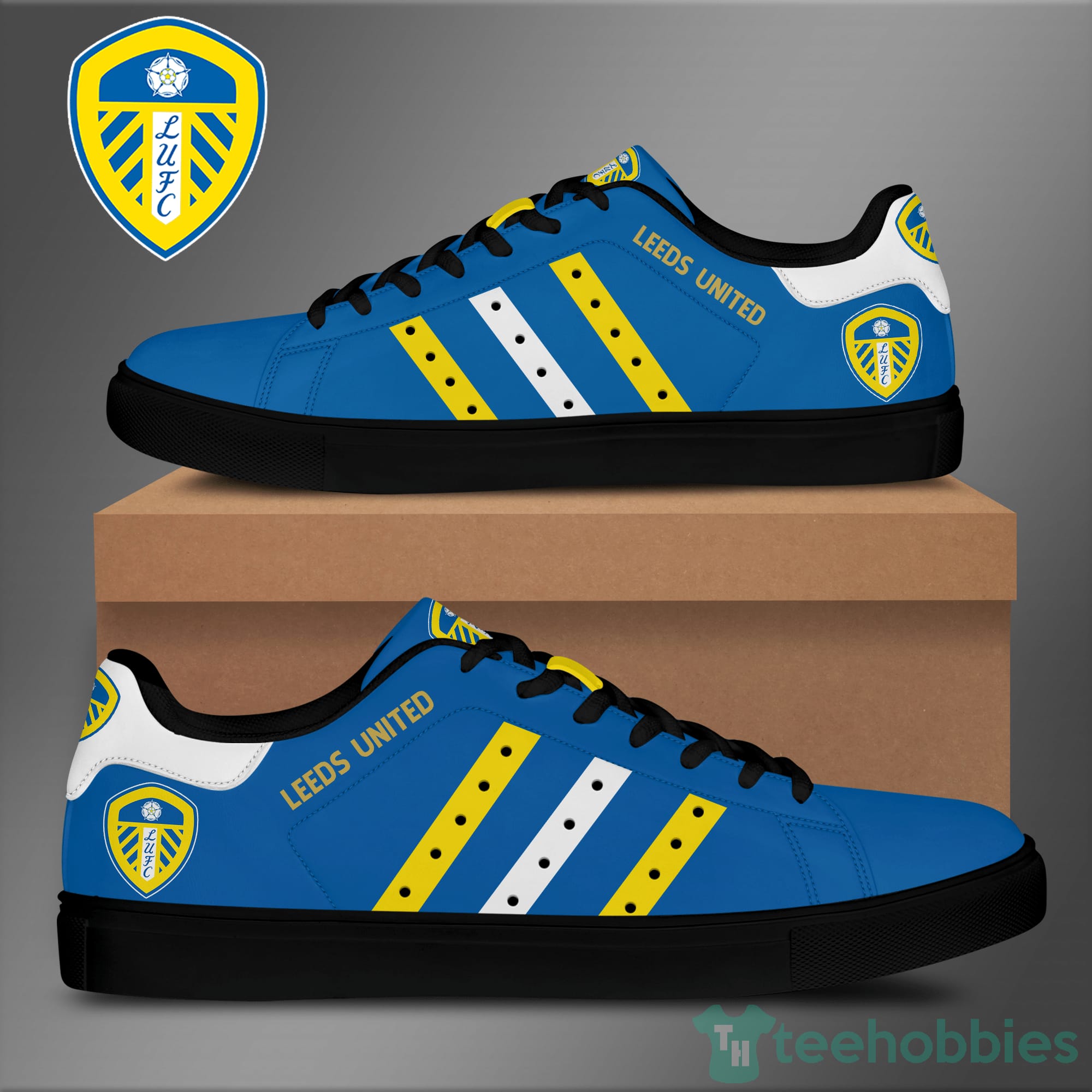 Leeds United Blue Low Top Skate Shoes Product photo 2
