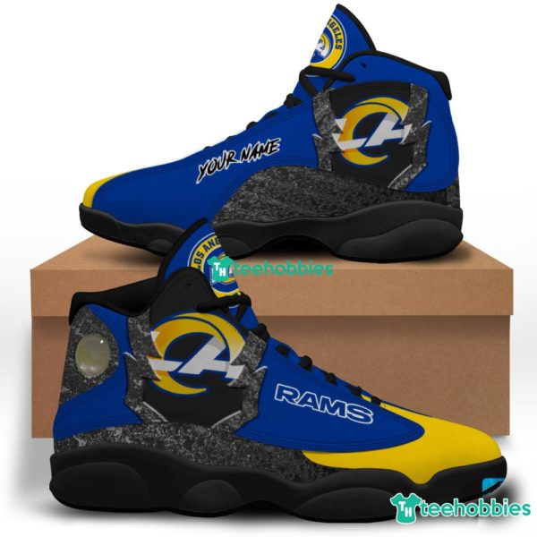los angeles rams air jordan 13 sneakers shoes custom name personalized gifts 1 6baIP 600x600px Los Angeles Rams Air Jordan 13 Sneakers Shoes Custom Name Personalized Gifts