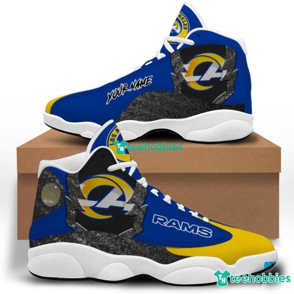 los angeles rams air jordan 13 sneakers shoes custom name personalized gifts 2 y32qS 600x600px Los Angeles Rams Air Jordan 13 Sneakers Shoes Custom Name Personalized Gifts