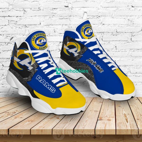 los angeles rams air jordan 13 sneakers shoes custom name personalized gifts 3 SCC6i 600x600px Los Angeles Rams Air Jordan 13 Sneakers Shoes Custom Name Personalized Gifts
