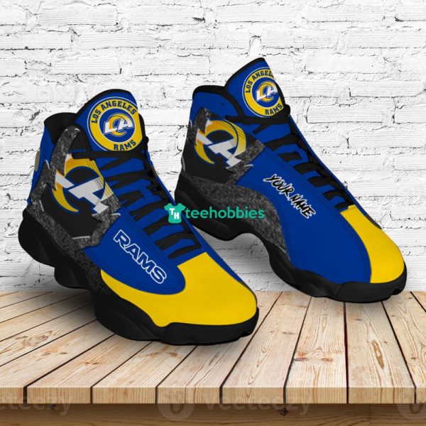 los angeles rams air jordan 13 sneakers shoes custom name personalized gifts 4 MZdOa 600x600px Los Angeles Rams Air Jordan 13 Sneakers Shoes Custom Name Personalized Gifts