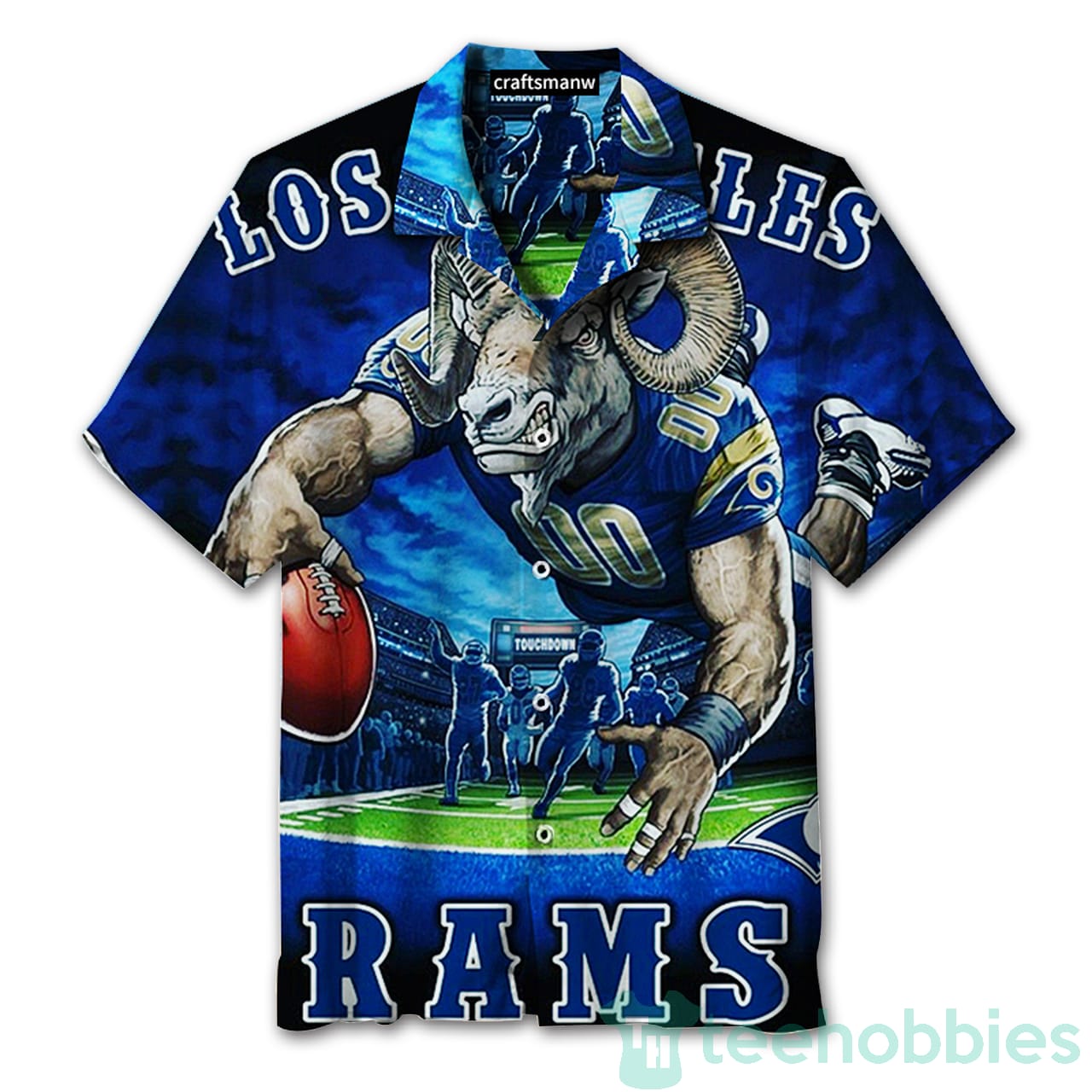 Los Angeles Rams Print Hawaiian Shirt