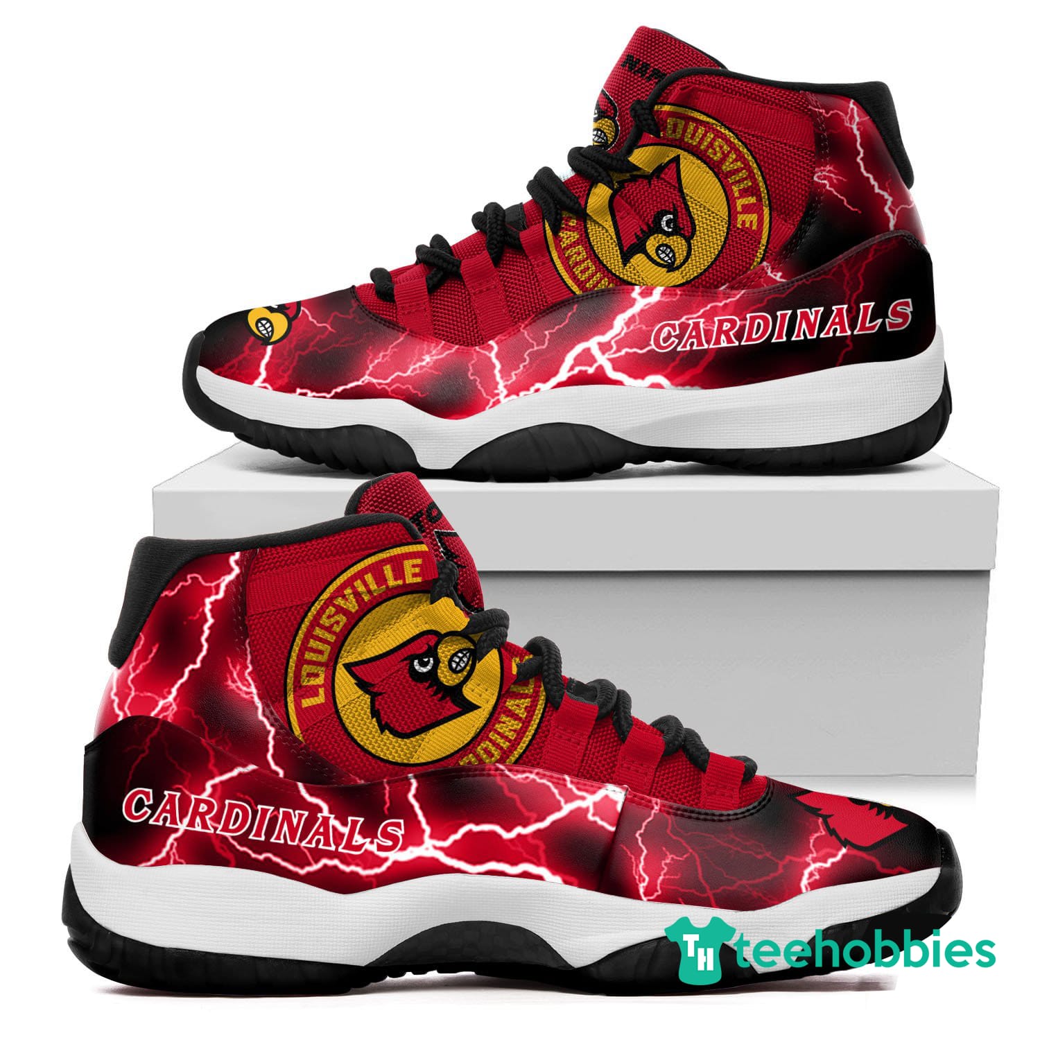 Louisville Cardinals Custom Air Jordan 11 Shoes Gifts Product photo 1