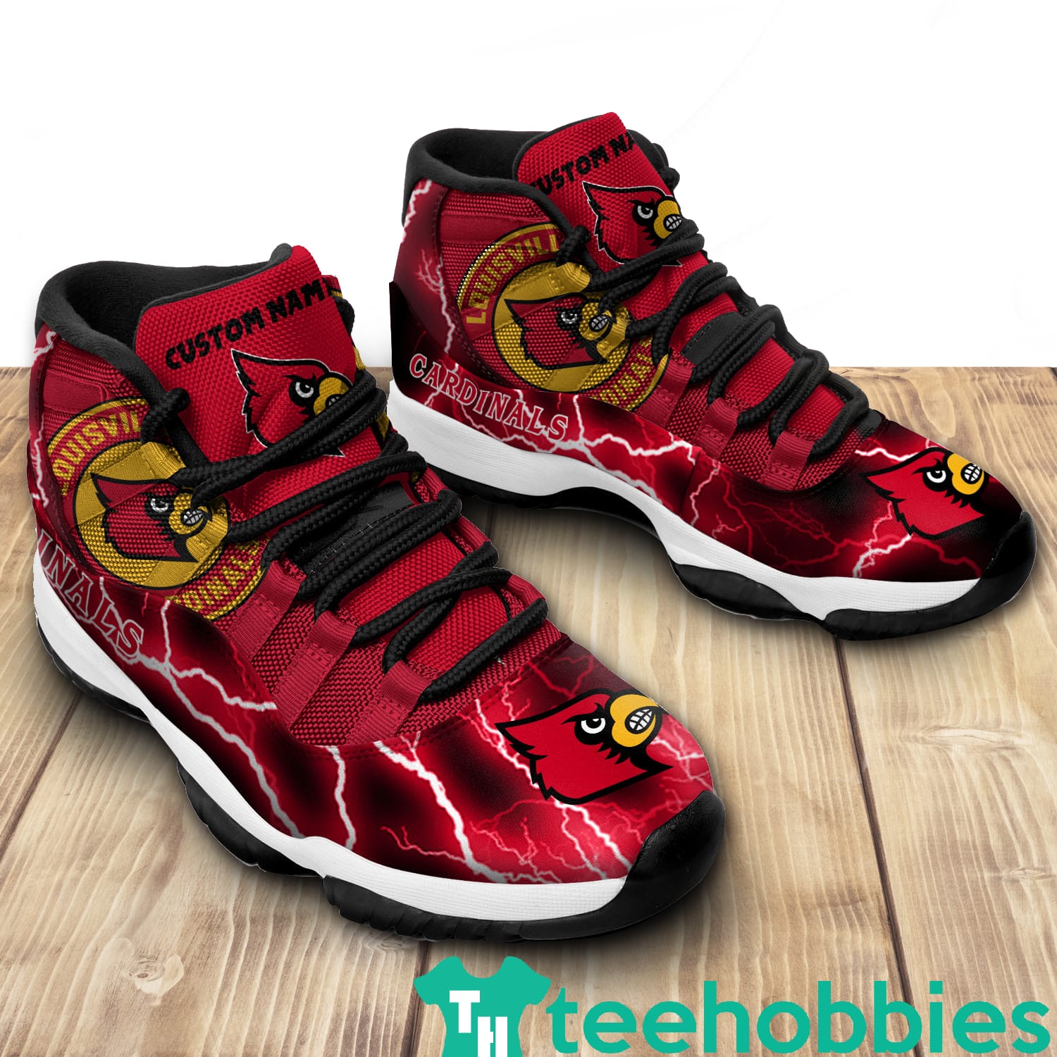 Louisville Cardinals Custom Name Air Jordan 11 Shoes Sneakers Mens Womens Personalized Gifts Product photo 2