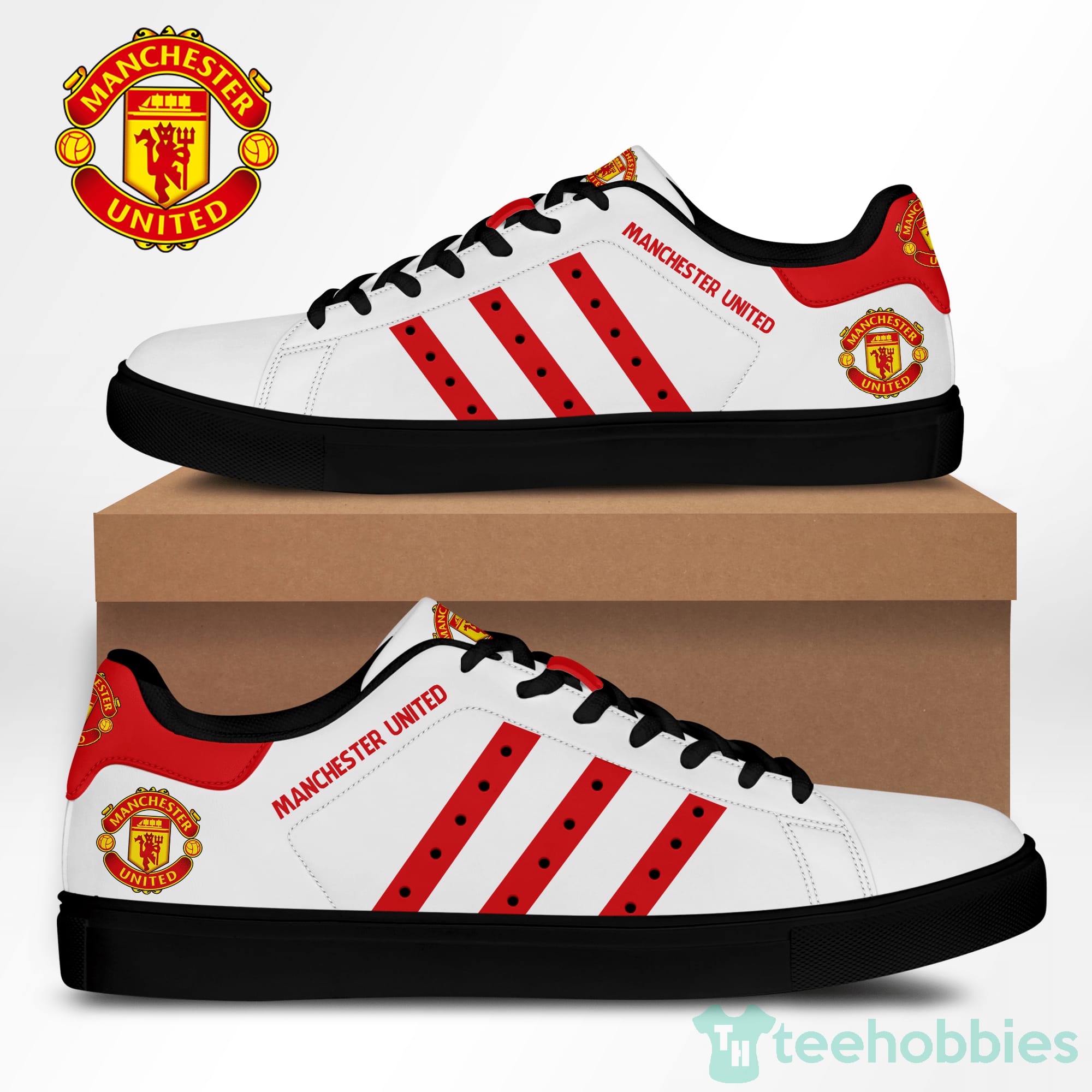 Manchester United Fc White Low Top Skate Shoes Product photo 2