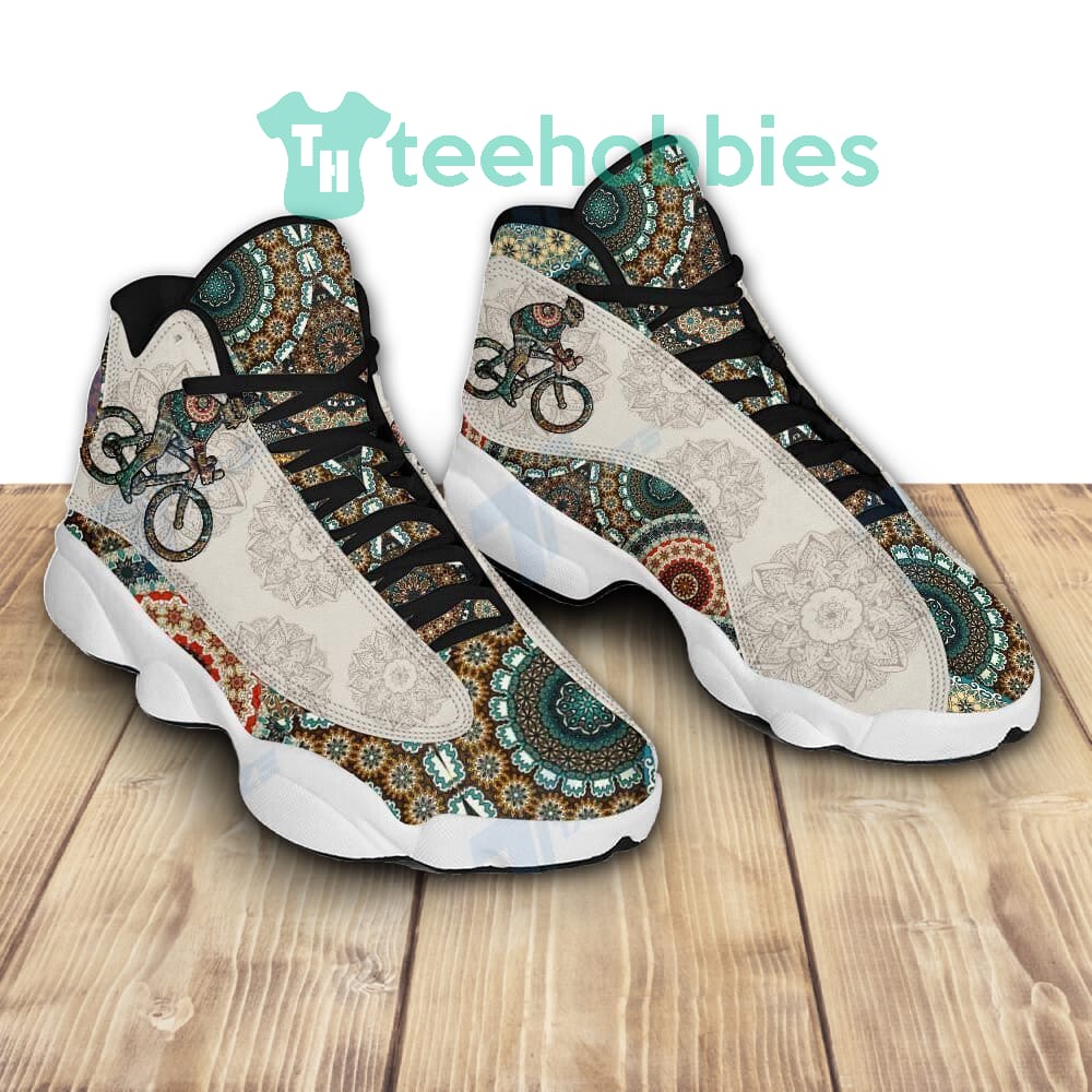 Mandala Pattern Cycling Air Jordan 13 Sneaker Shoes Product photo 2