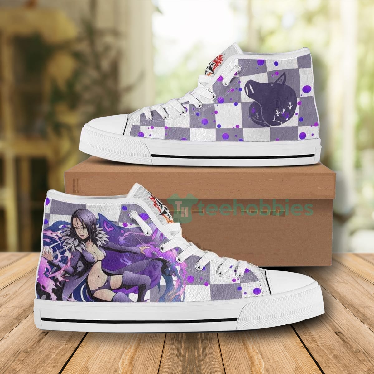 Merlin High Top Canvas Shoes Custom The Seven Deadly Sins