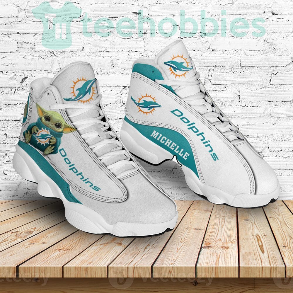 Miami Dolphins Air Jordan 13 Sneakers Shoes Custom Name Personalized Gifts