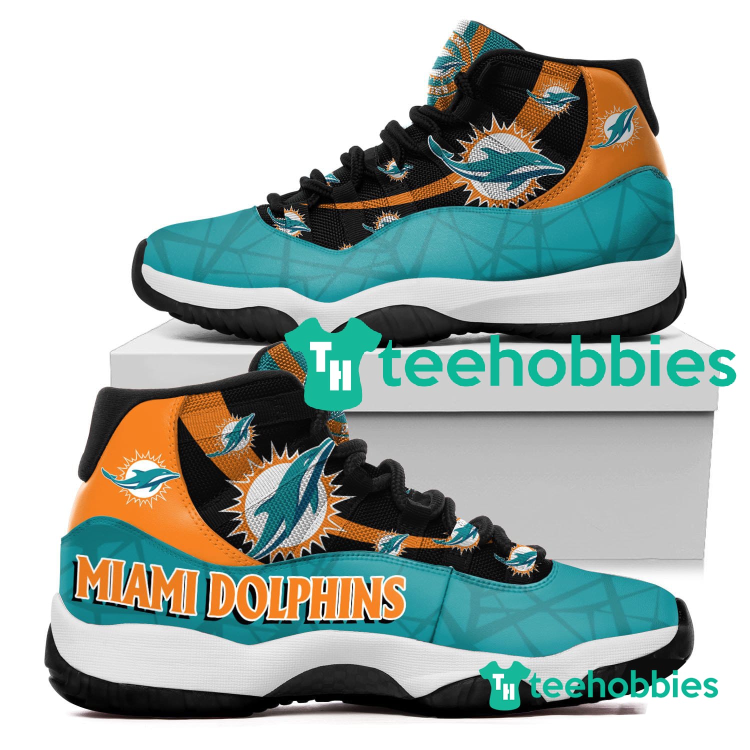 Miami Dolphins Logo Air Jordan 11 Sneakers Shoes