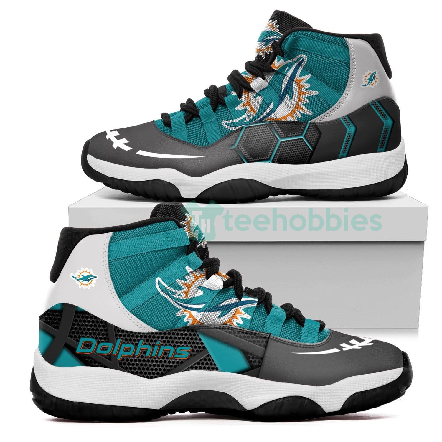 Miami Dolphins New Air Jordan 11 Shoes Gift