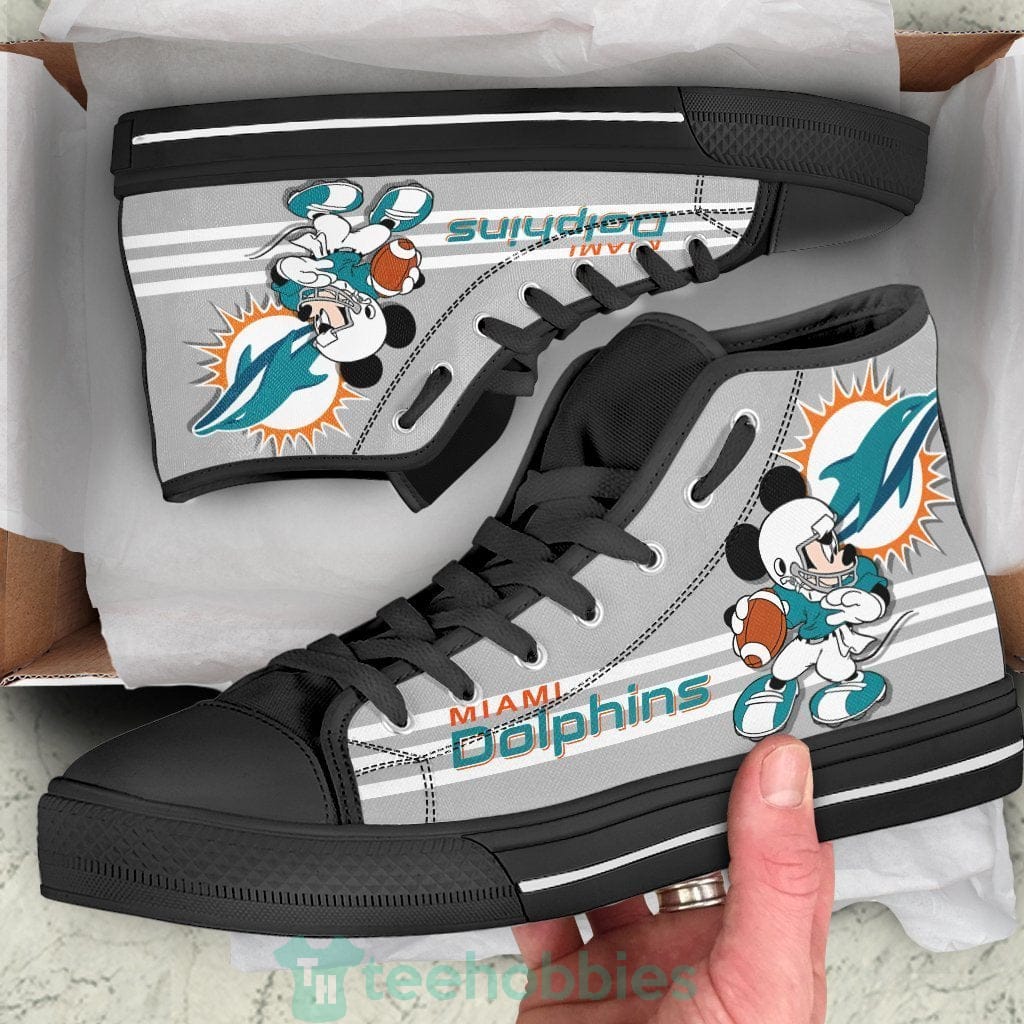 Miami Dolphins Sneakers High Top Shoes Fan Gift
