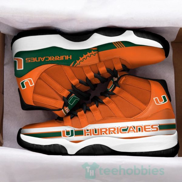 miami hurricanes new air jordan 11 shoes gift 2 fB87z 600x600px Miami Hurricanes New Air Jordan 11 Shoes Gift