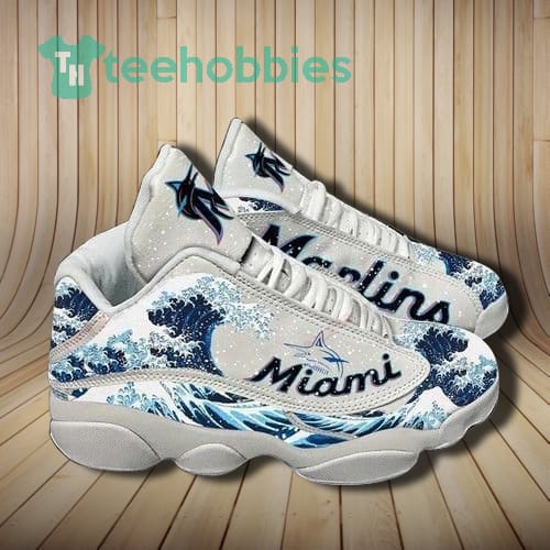 Miami Marlins Air Jordan 13 Shoes Sport Sneakers Shoes Product photo 1
