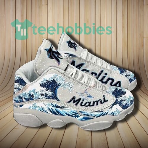 Miami Marlins Air Jordan 13 Sneaker Shoes Product photo 1