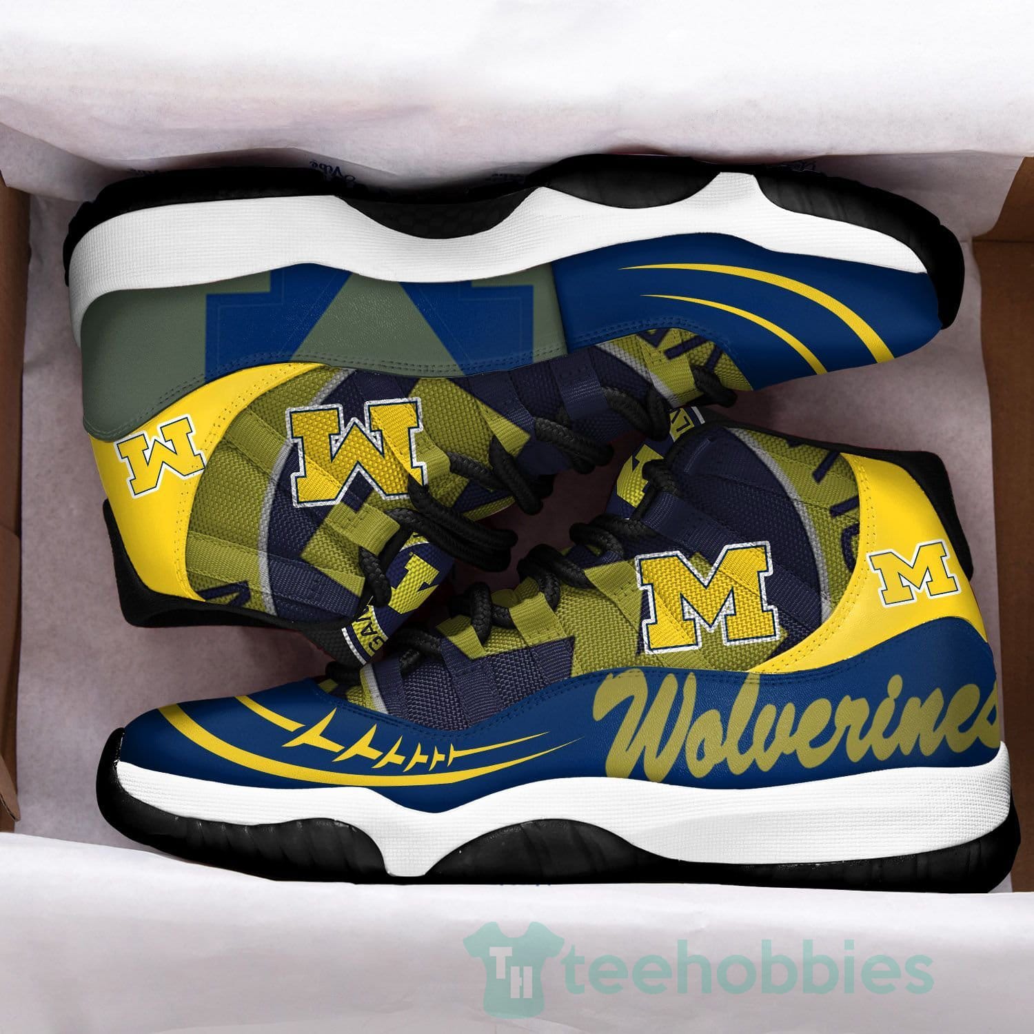 Michigan Wolverines New Air Jordan 11 Shoes Fans Product photo 2