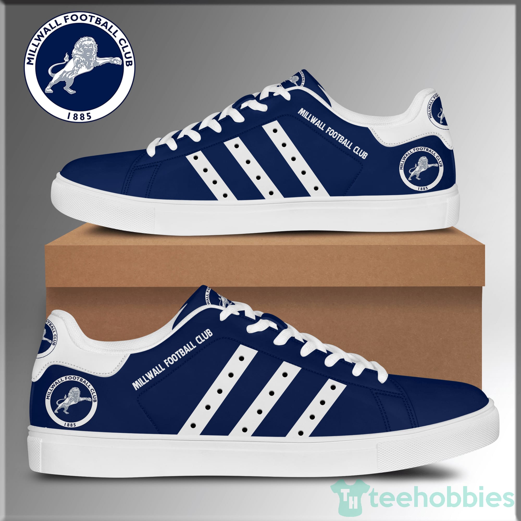 Millwall Football Club Navy Low Top Skate Shoes Product photo 1