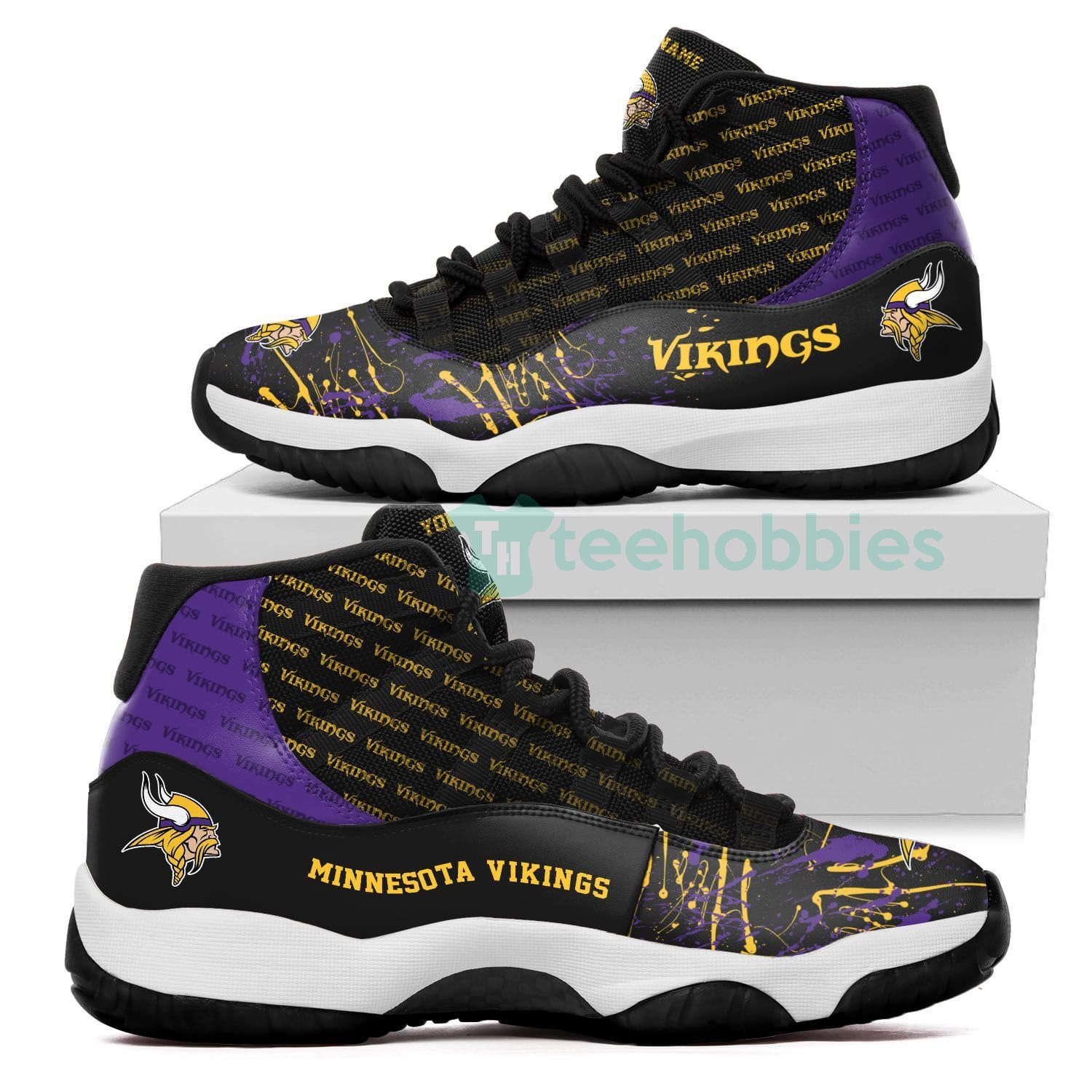 Minnesota Vikings Customized New Air Jordan 11 Shoes