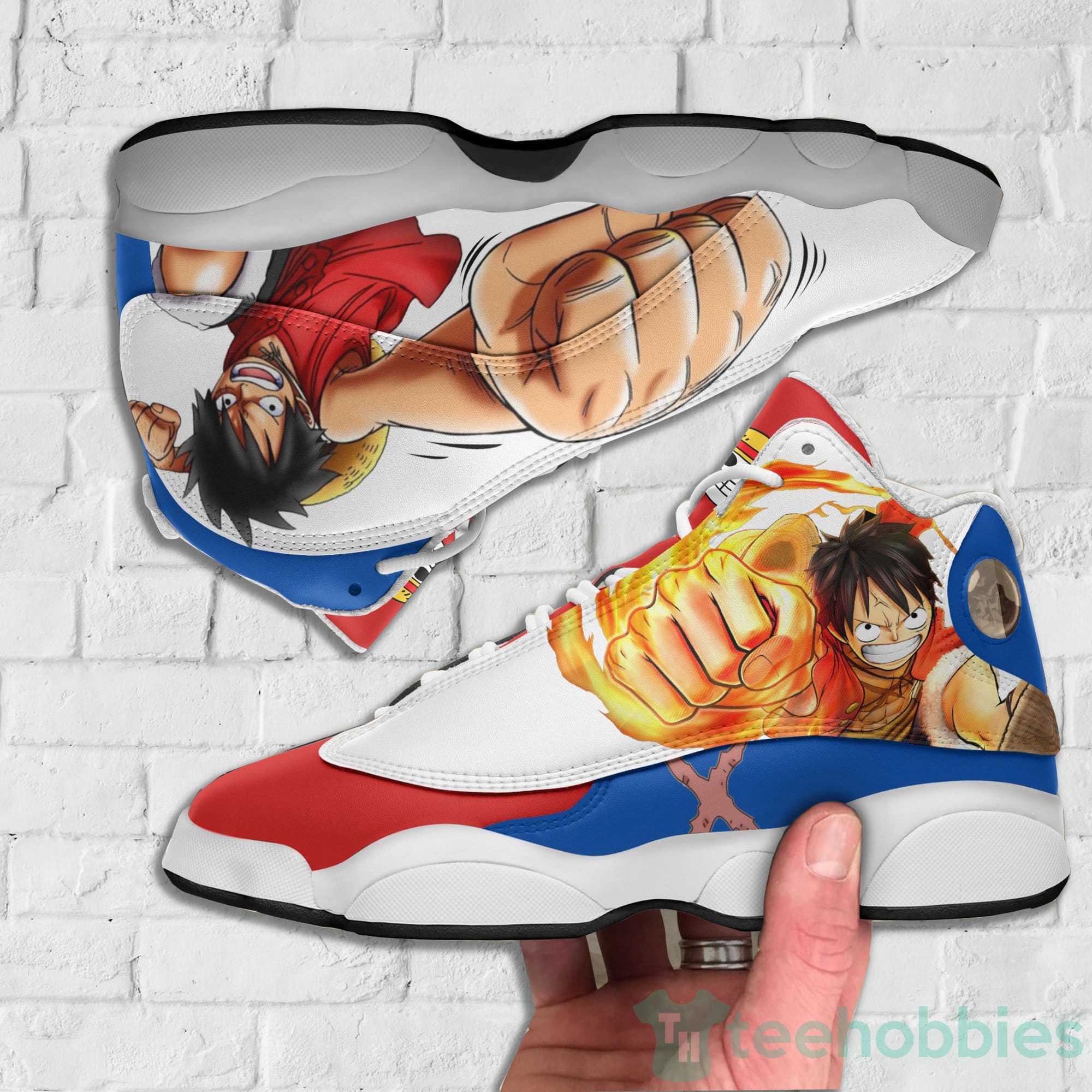 Monkey D Luffy Custom One Piece Anime Air Jordan 13 Shoes