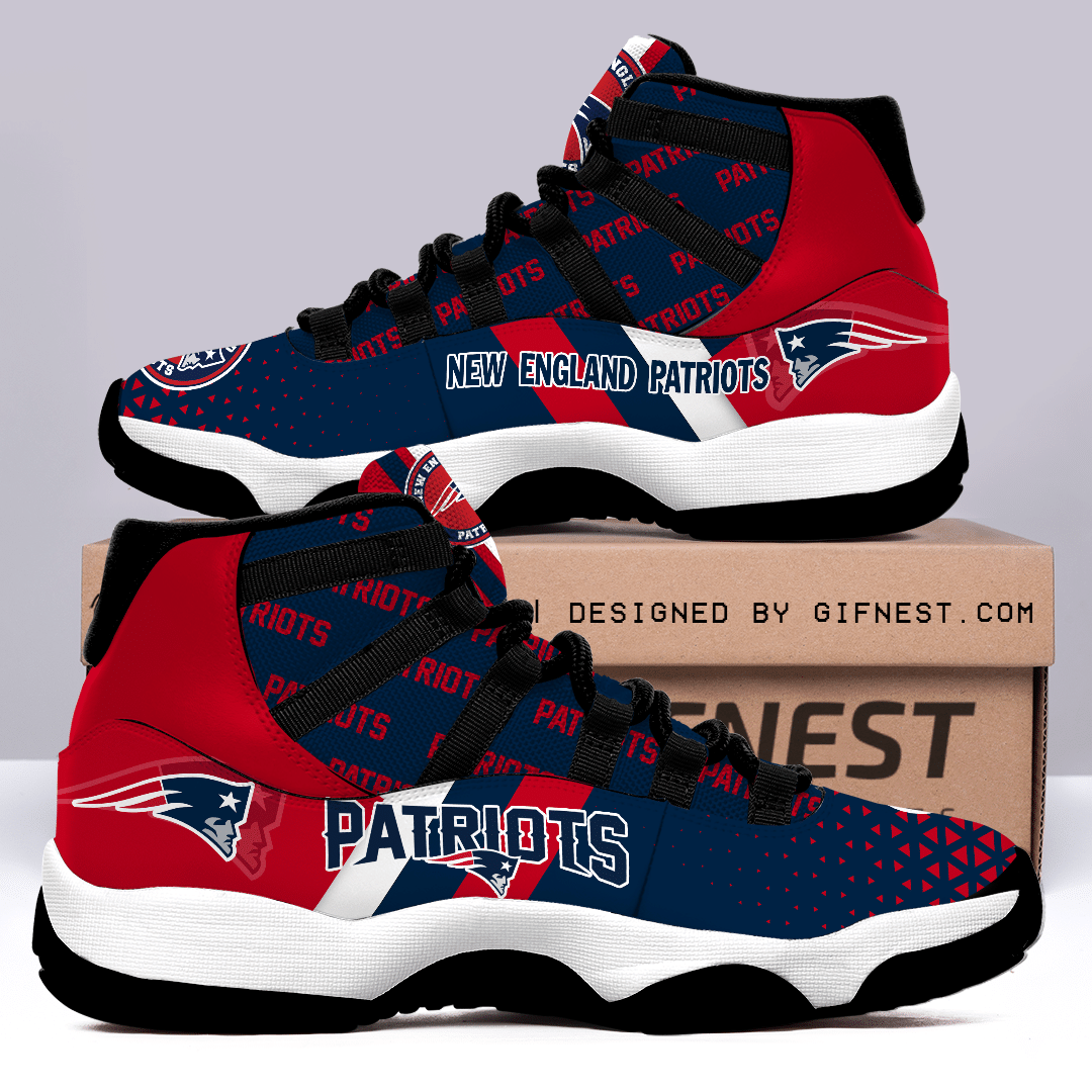 New England Patriots For Fans Air Jordan 11 Shoes - Men's Air Jordan 11 - Red