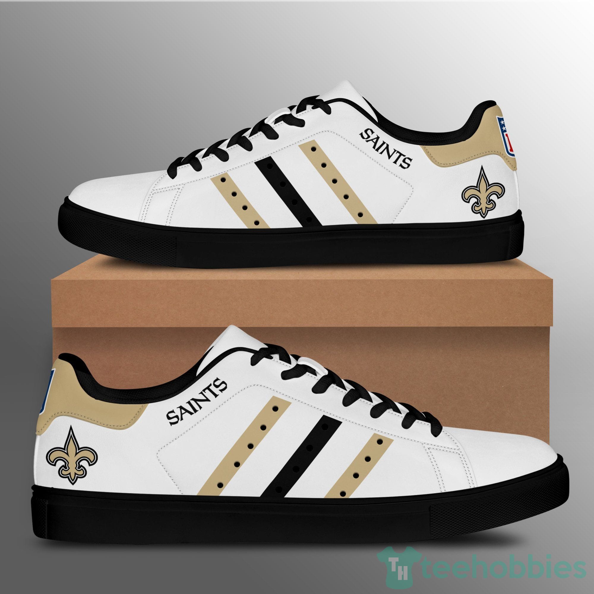 New Orleans Saints White Low Top Skate Shoes Product photo 2