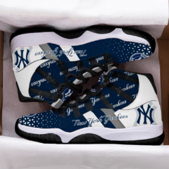 New York Yankees For Fans Air Jordan 11 Shoes - Women's Air Jordan 11 - Navy