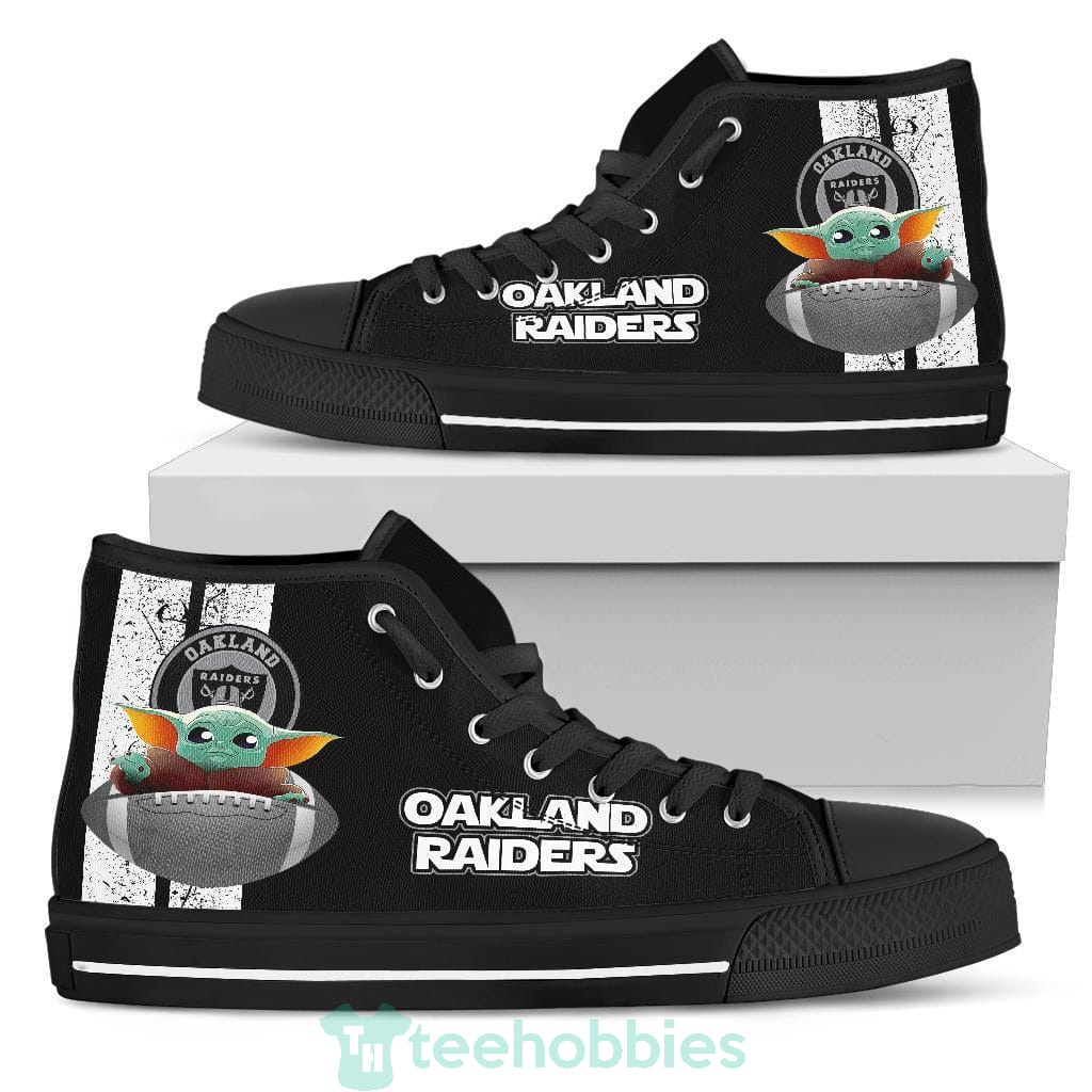 Oakland Raiders  Baby Yoda High Top Shoes Product photo 1