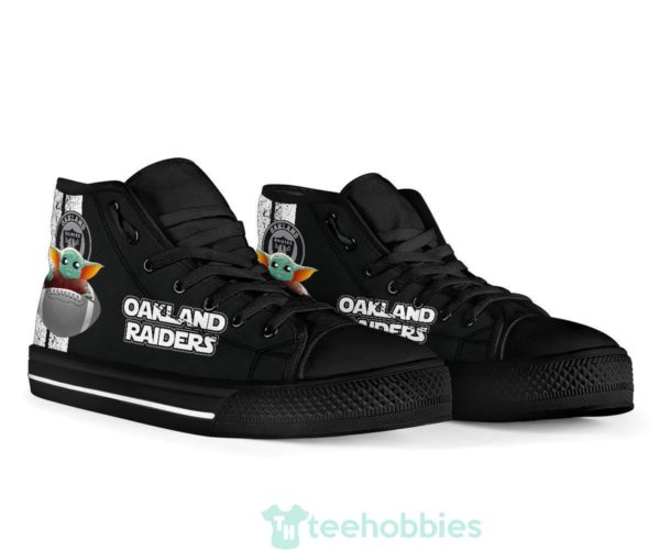 oakland raiders baby yoda high top shoes 3 wrf6T 600x500px Oakland Raiders Baby Yoda High Top Shoes