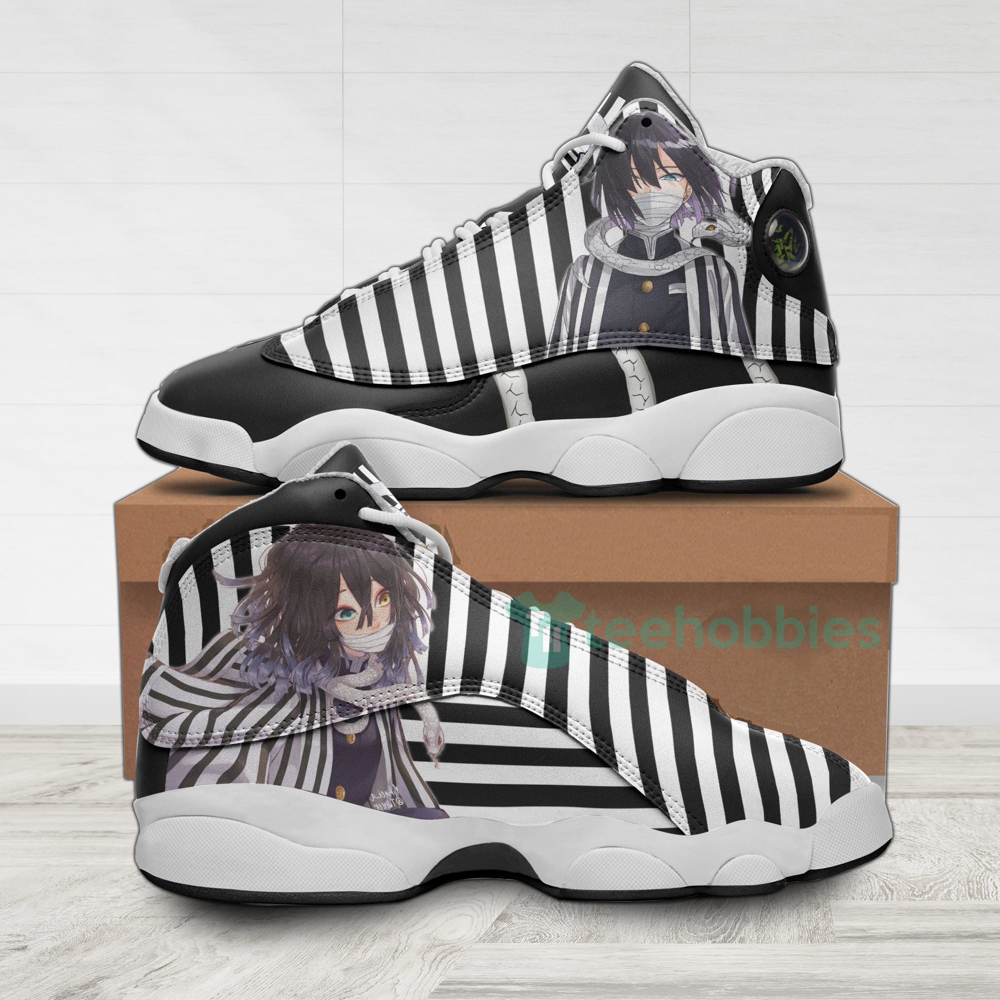 Obanai Iguro Custom KNY Anime Air Jordan 13 Shoes