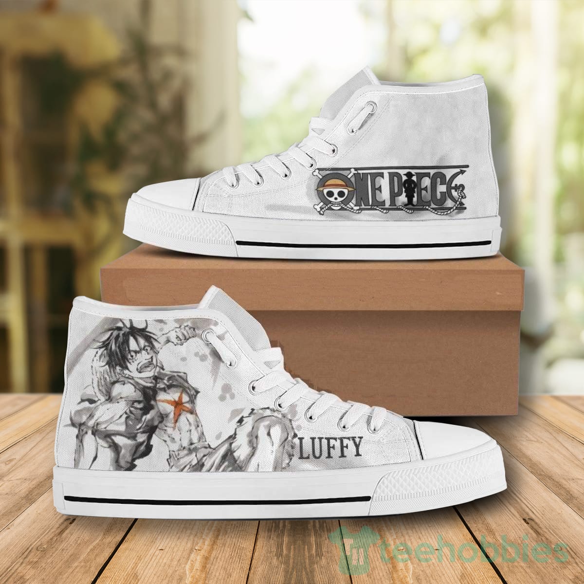 One Piece Luffy High Top Canvas Shoes