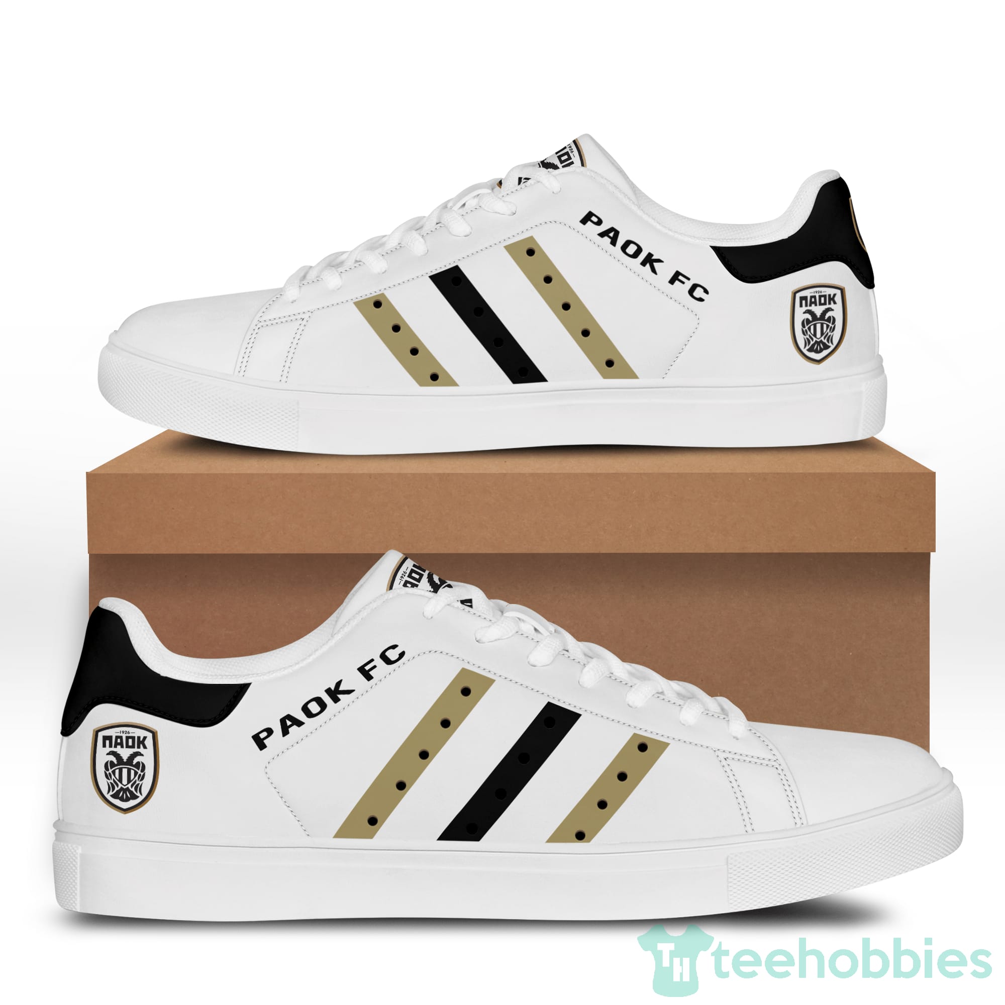 Paok Fc Fans White Low Top Skate Shoes Product photo 1