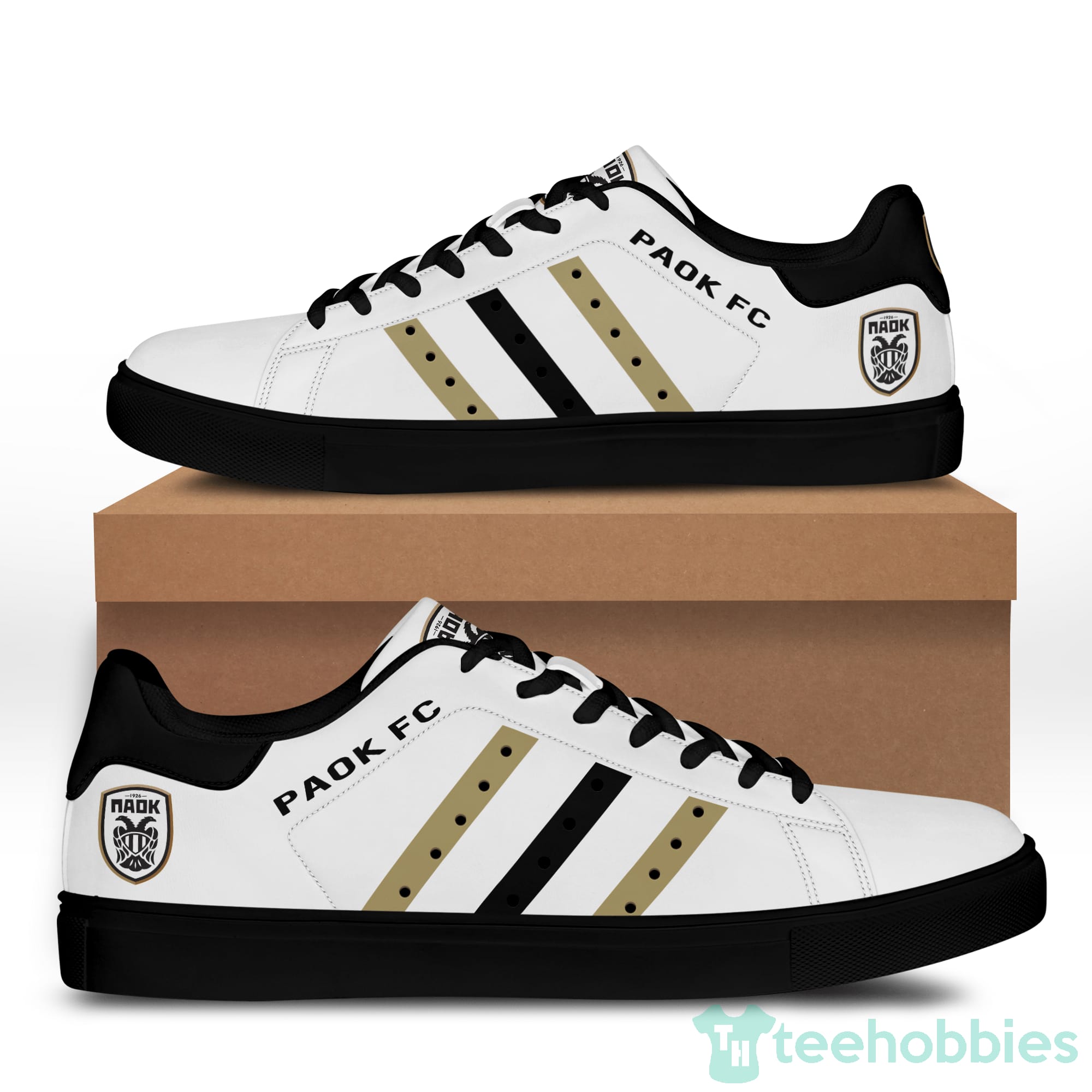 Paok Fc Fans White Low Top Skate Shoes Product photo 2